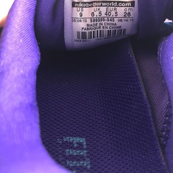 Xlnt Nike Lunarglide 5 light purple turquoise 9 - Picture 7 of 7